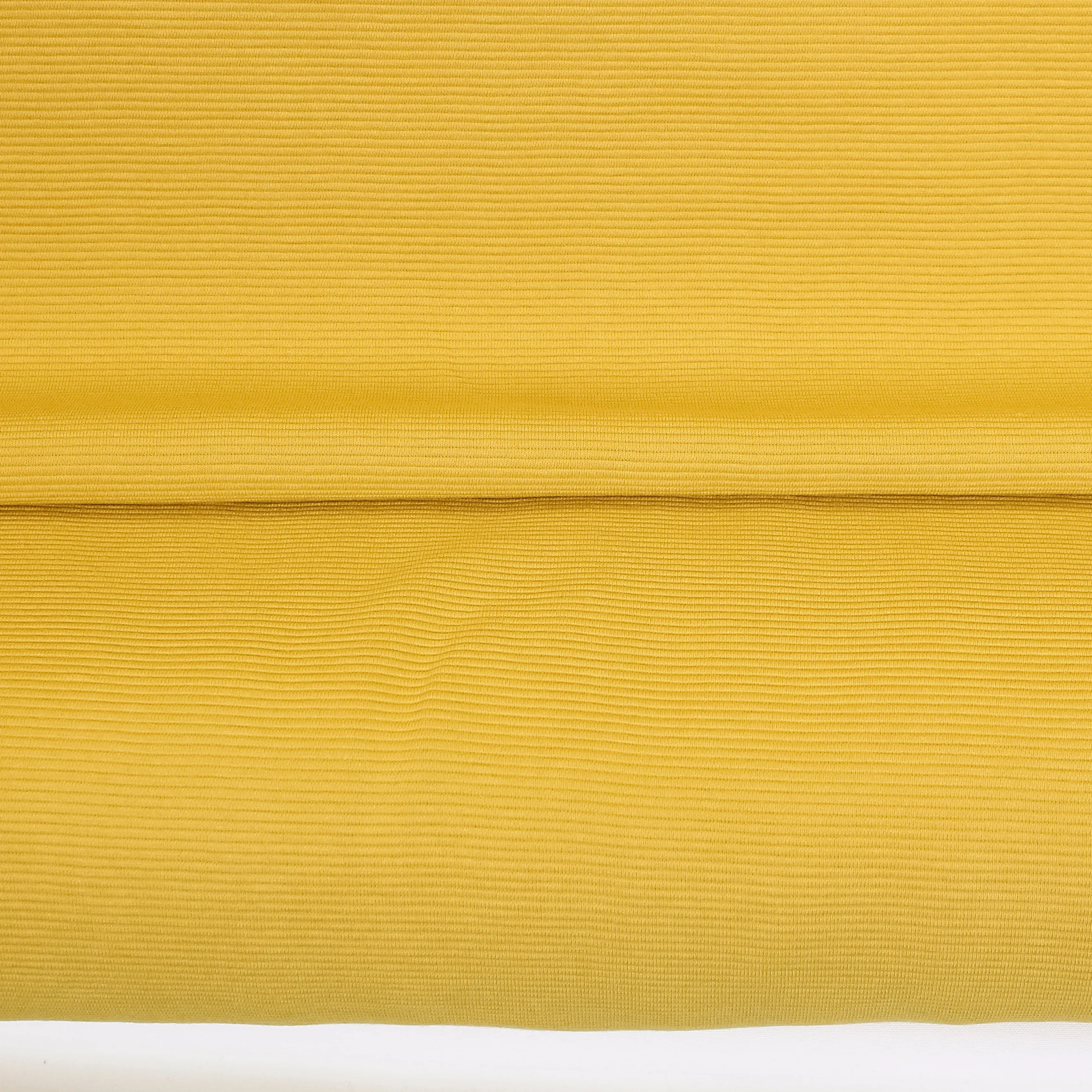 Gele geribbelde ottoman jersey
