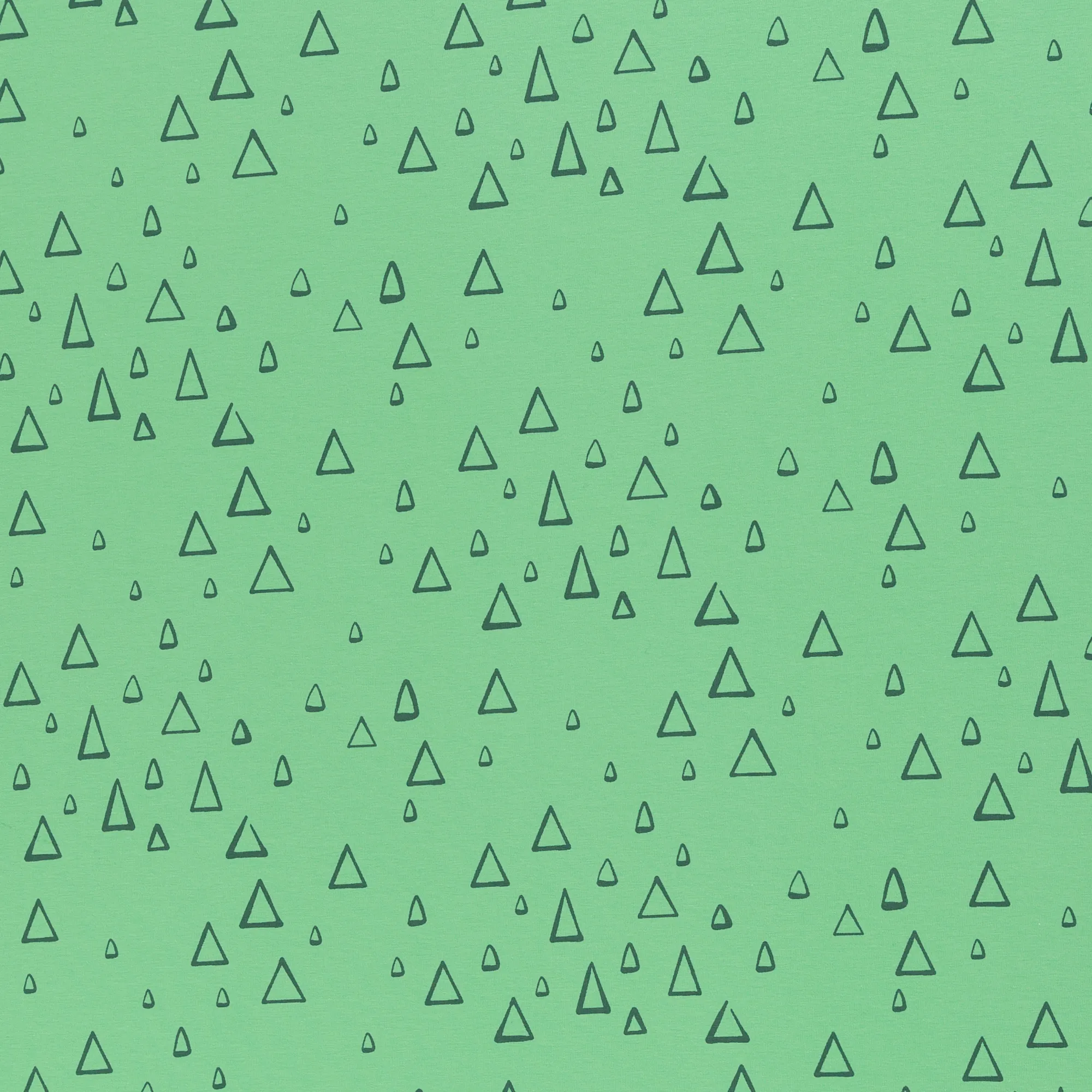 Groene katoen tricot met driehoeken Veronika FS21