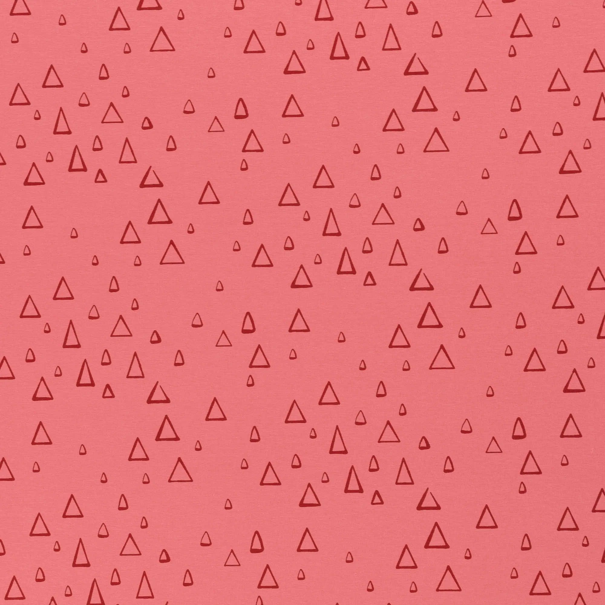Roze katoen tricot met driehoeken