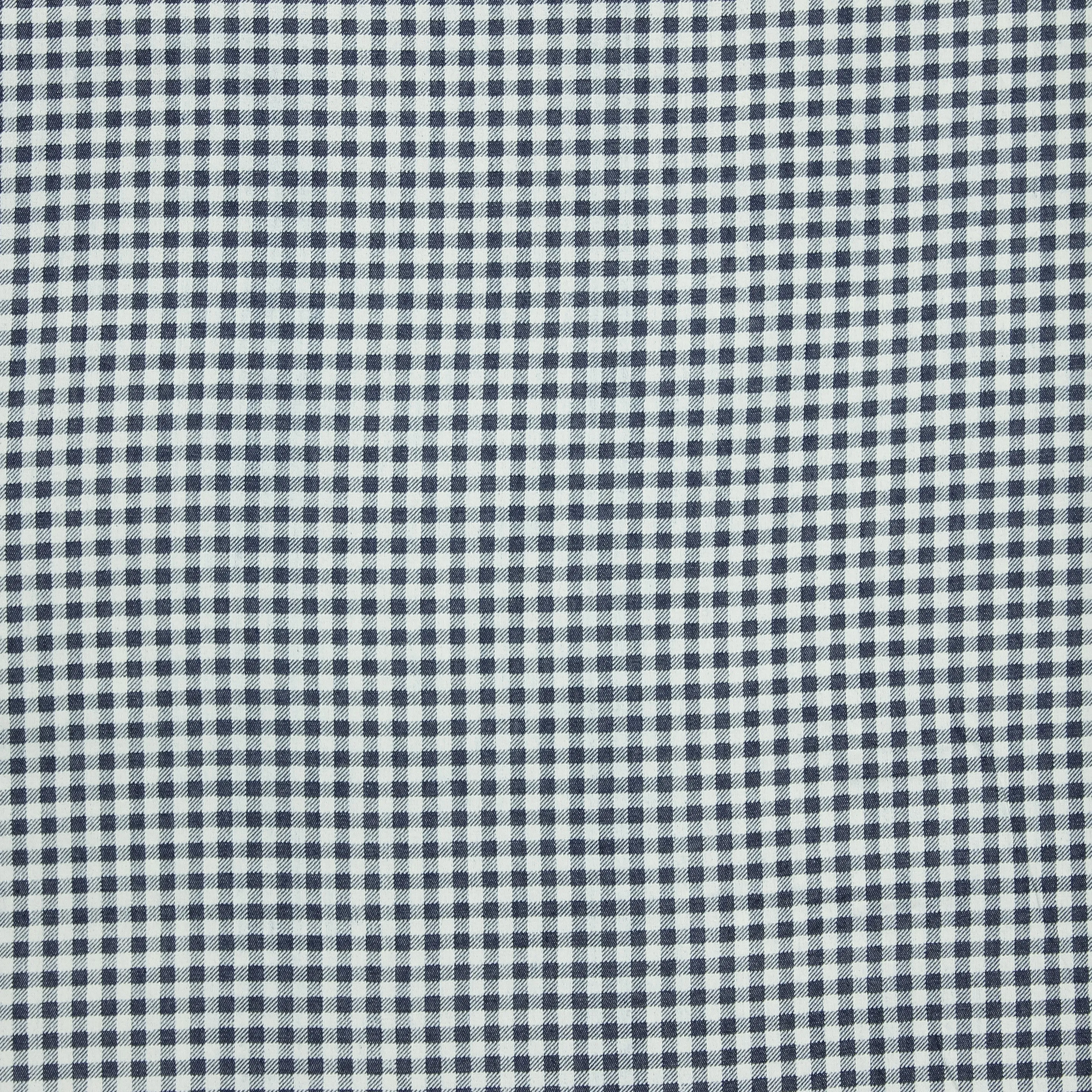 Royal blue denim katoen kleine ruitjes 0.25cm²