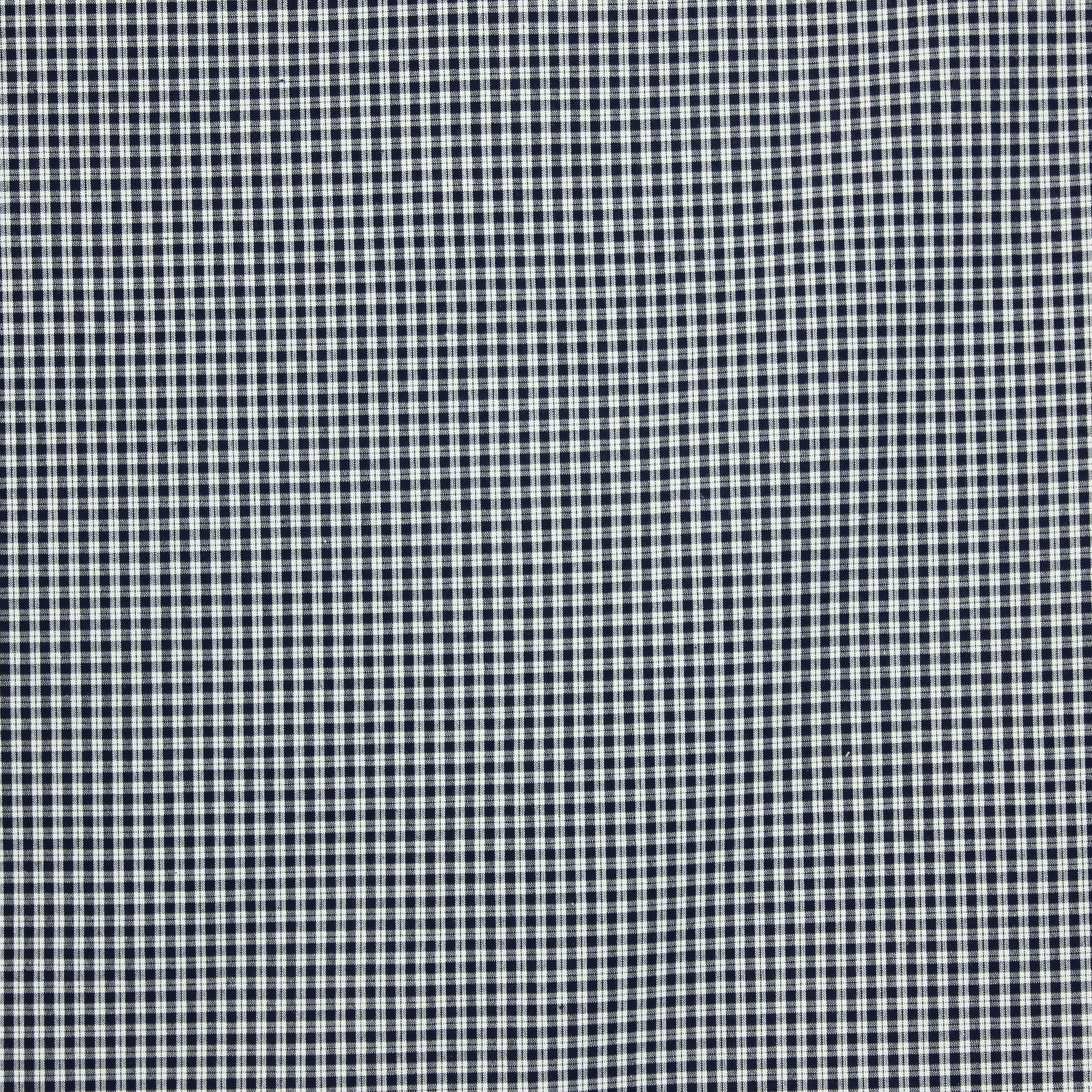 Donkerblauwe katoen kleine ruitjes 0.25cm²