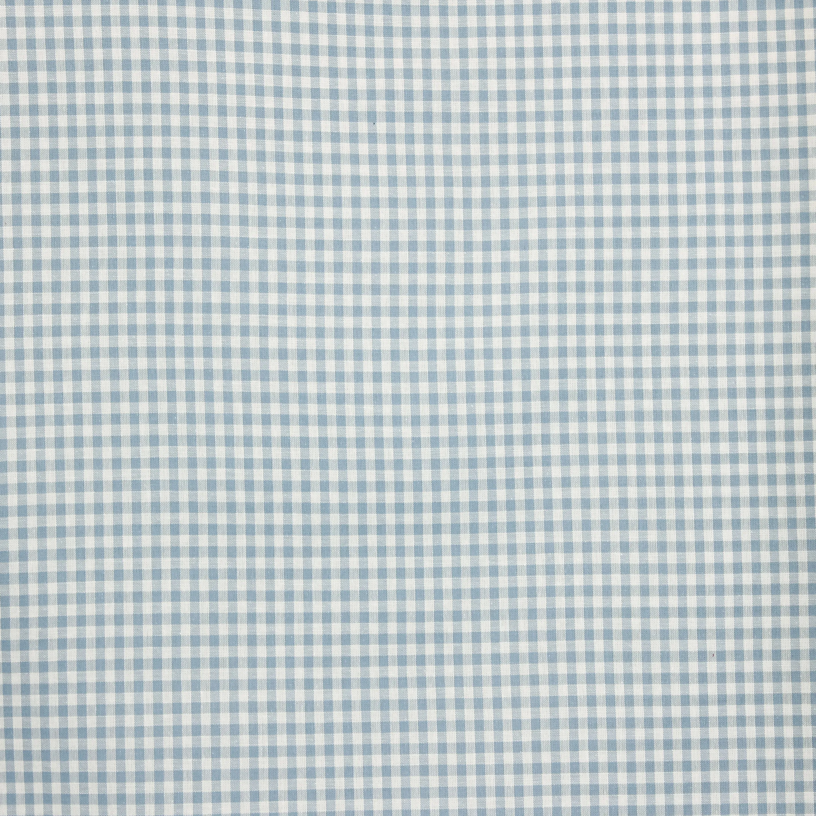 Light sky blue katoen met kleine ruitjes 0.25cm²