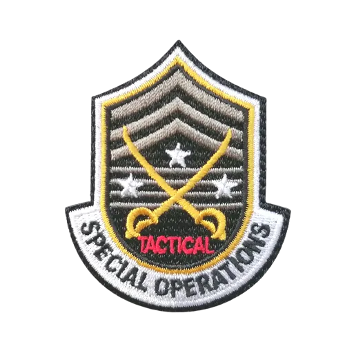 Applicatie - tactical special operations , gele sabels - 5 x 6 cm