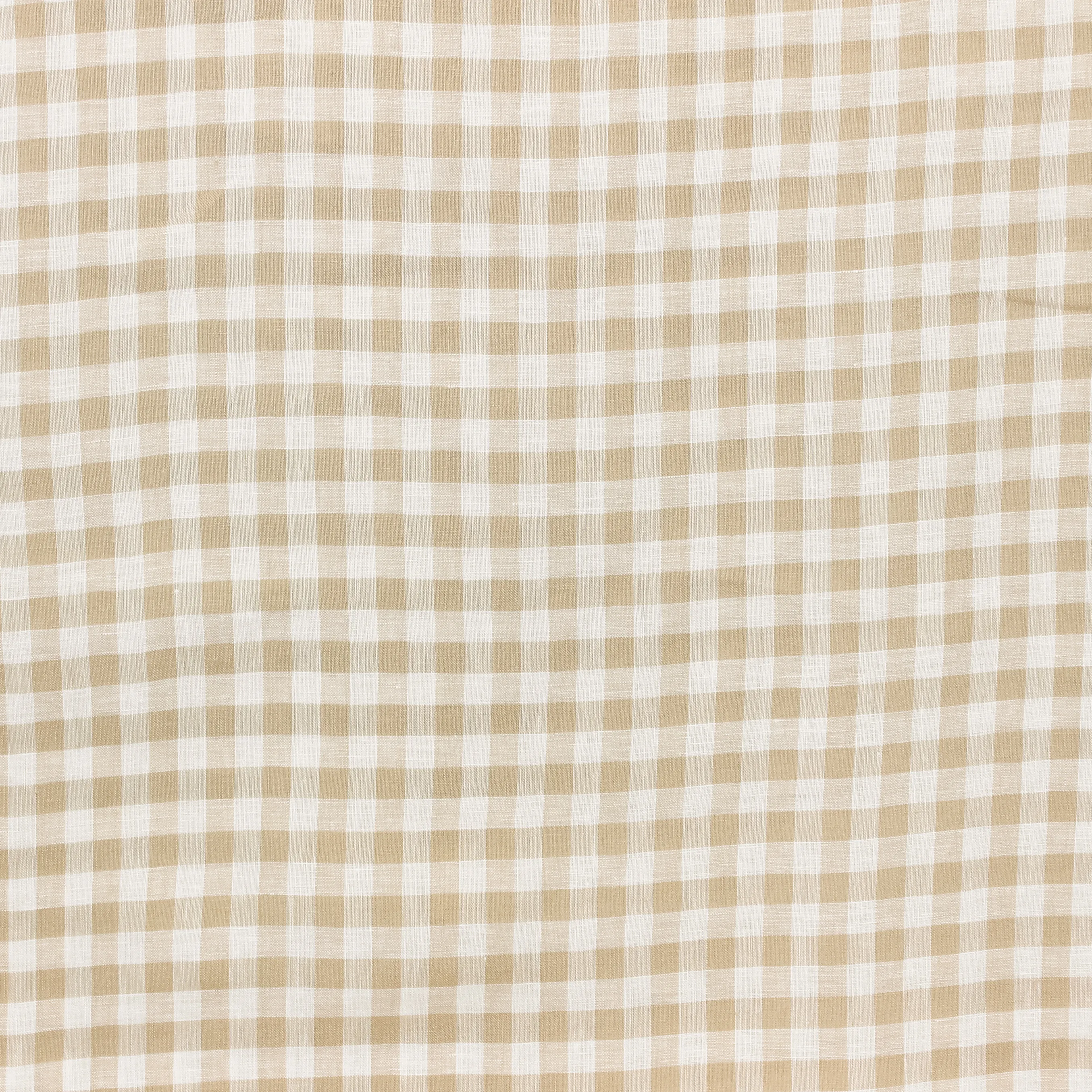 Geruite linnen gebroken wit- beige