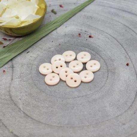 Zalmroze knoopjes 12 mm  - Classic Shine Buttons Powder - Atelier Brunette