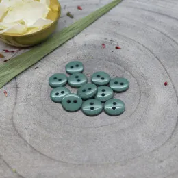 Groene knoopjes 12 mm  - Classic Shine Buttons Cactus - Atelier Brunette