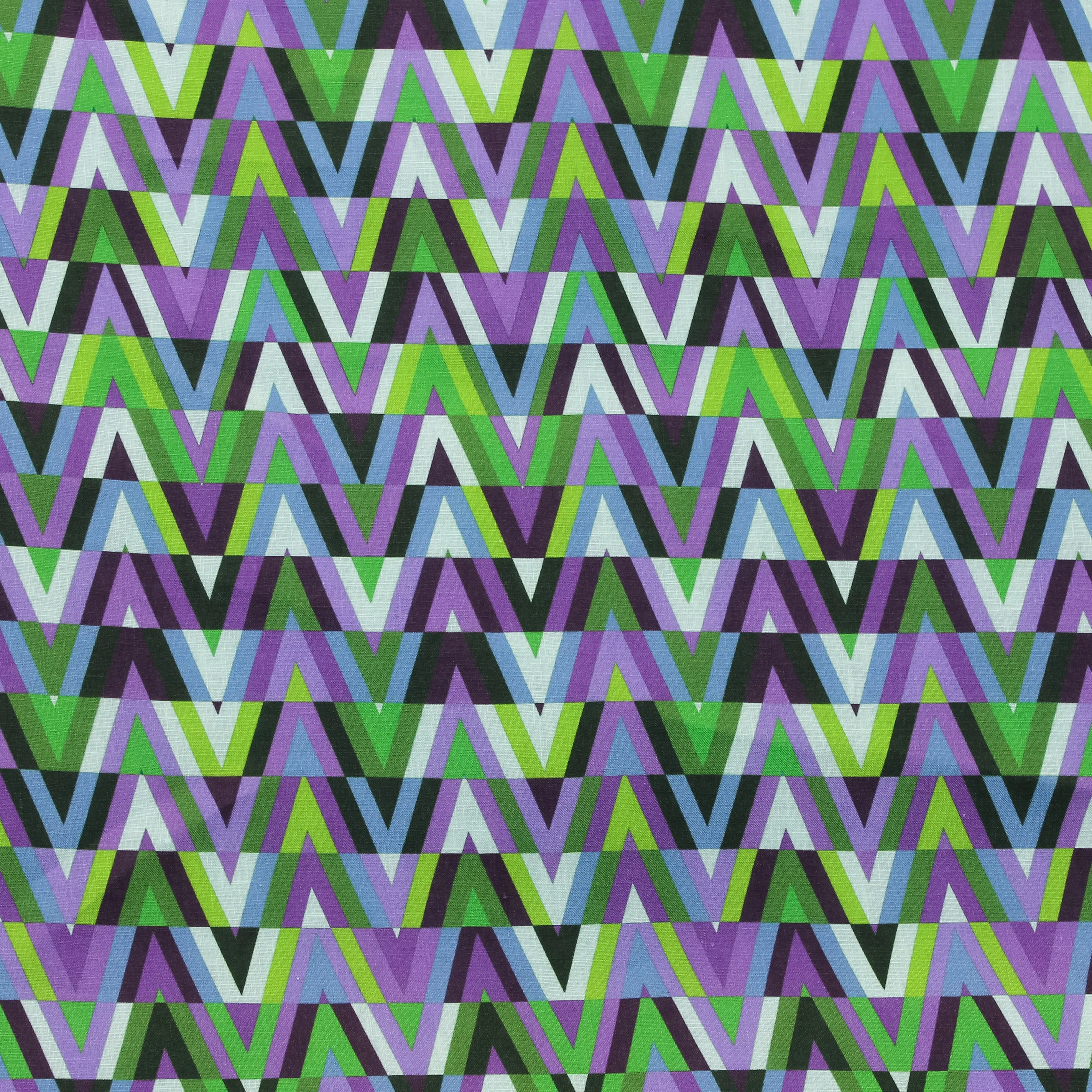 Linnen met geometrische print - paars/groen - Alta Moda