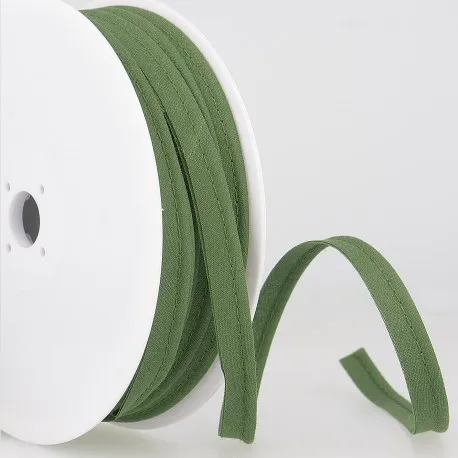 Olijfgroene paspelband / piping - 2 mm dikte - 10 mm breed