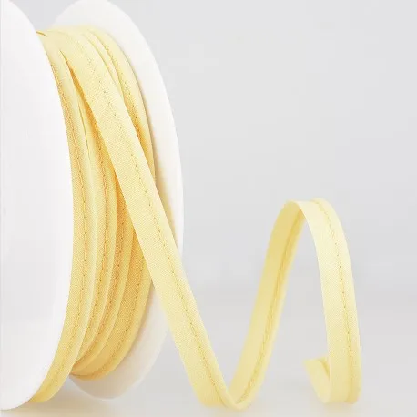 Lichtgele paspelband / piping - 2 mm dikte - 10 mm breed