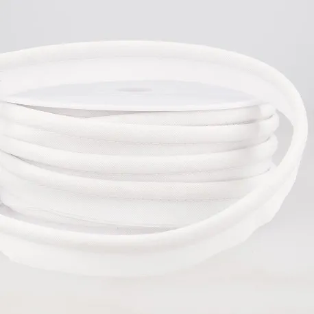 Witte paspelband / piping - 5 mm dikte - 18 mm breed