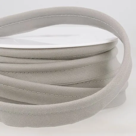 Grijze paspelband / piping - 5 mm dikte - 18 mm breed