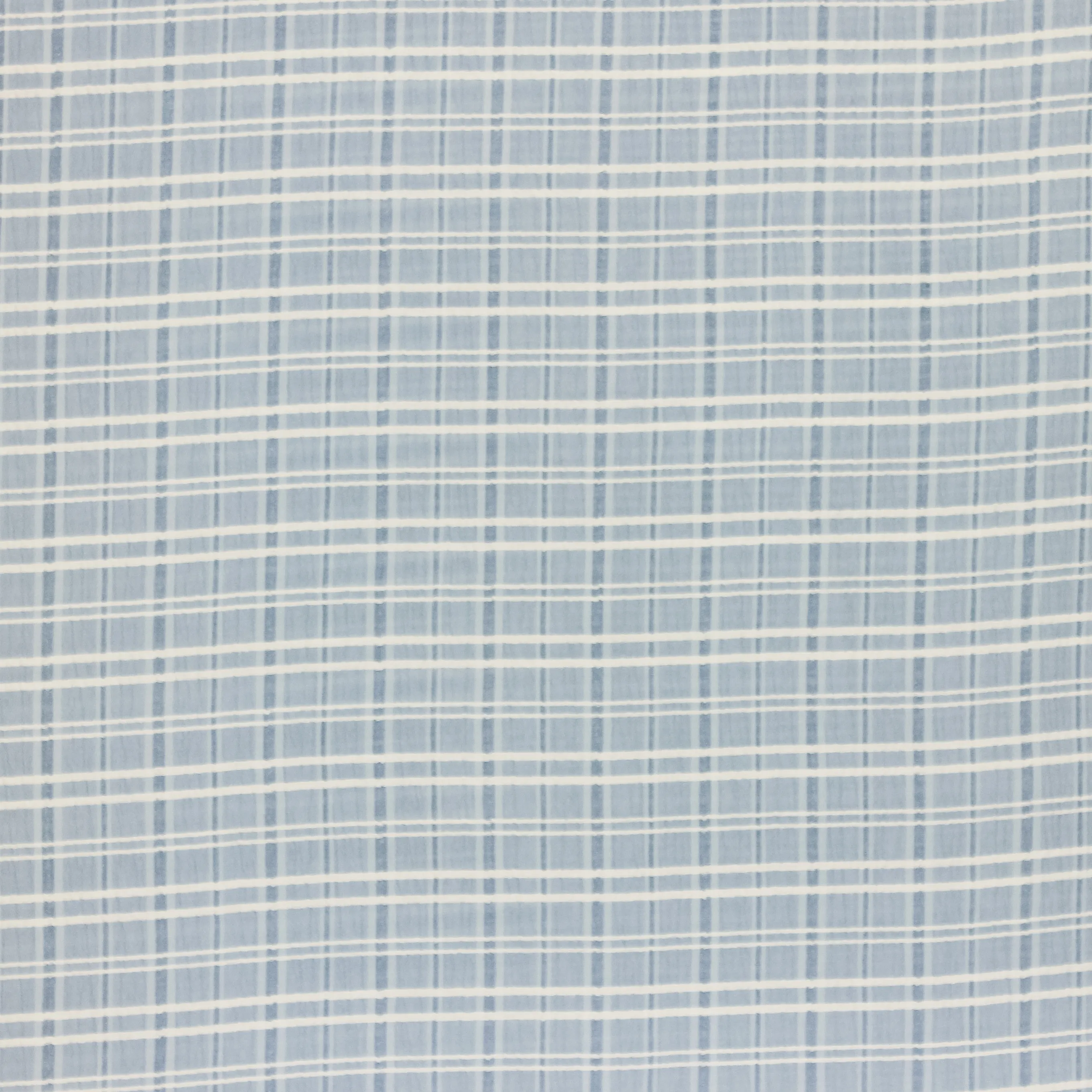 Searsucker viscose lichtblauw met ruitjes
