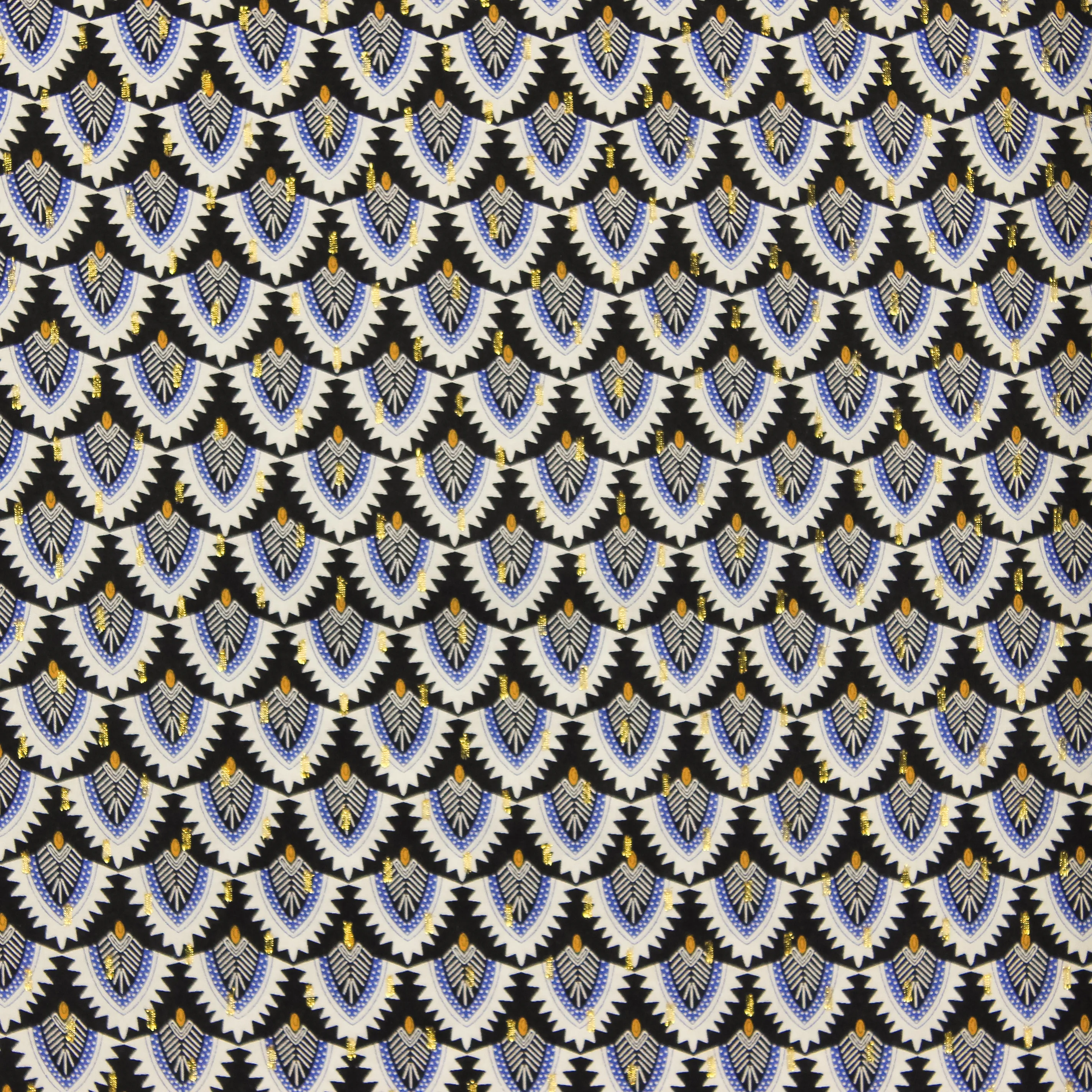 Viscose lurex zwart met patroon en glinstering - Penelope