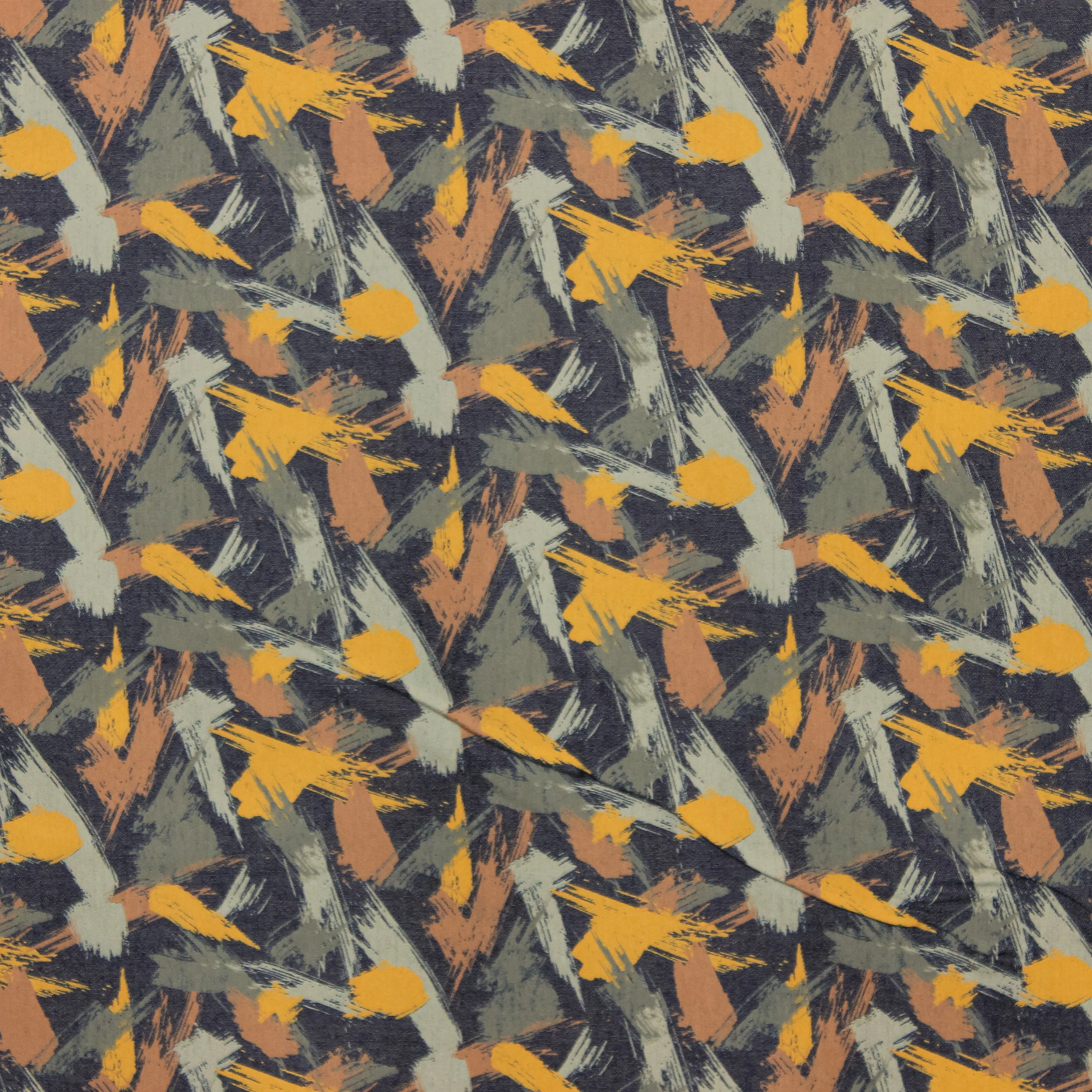 Katoen met geborstelde camouflageprint