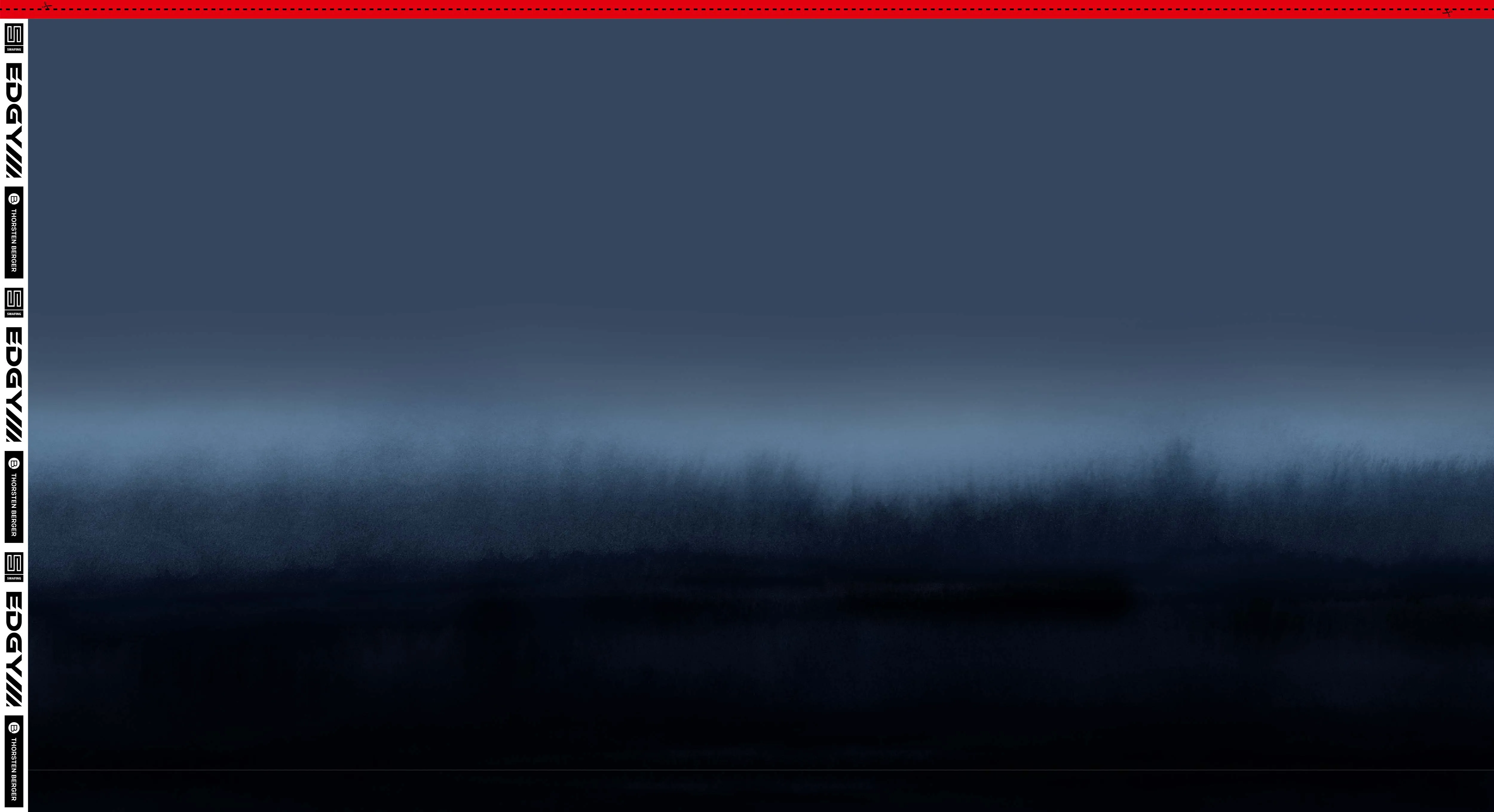 Paneel french terry blauw 'Sunset'