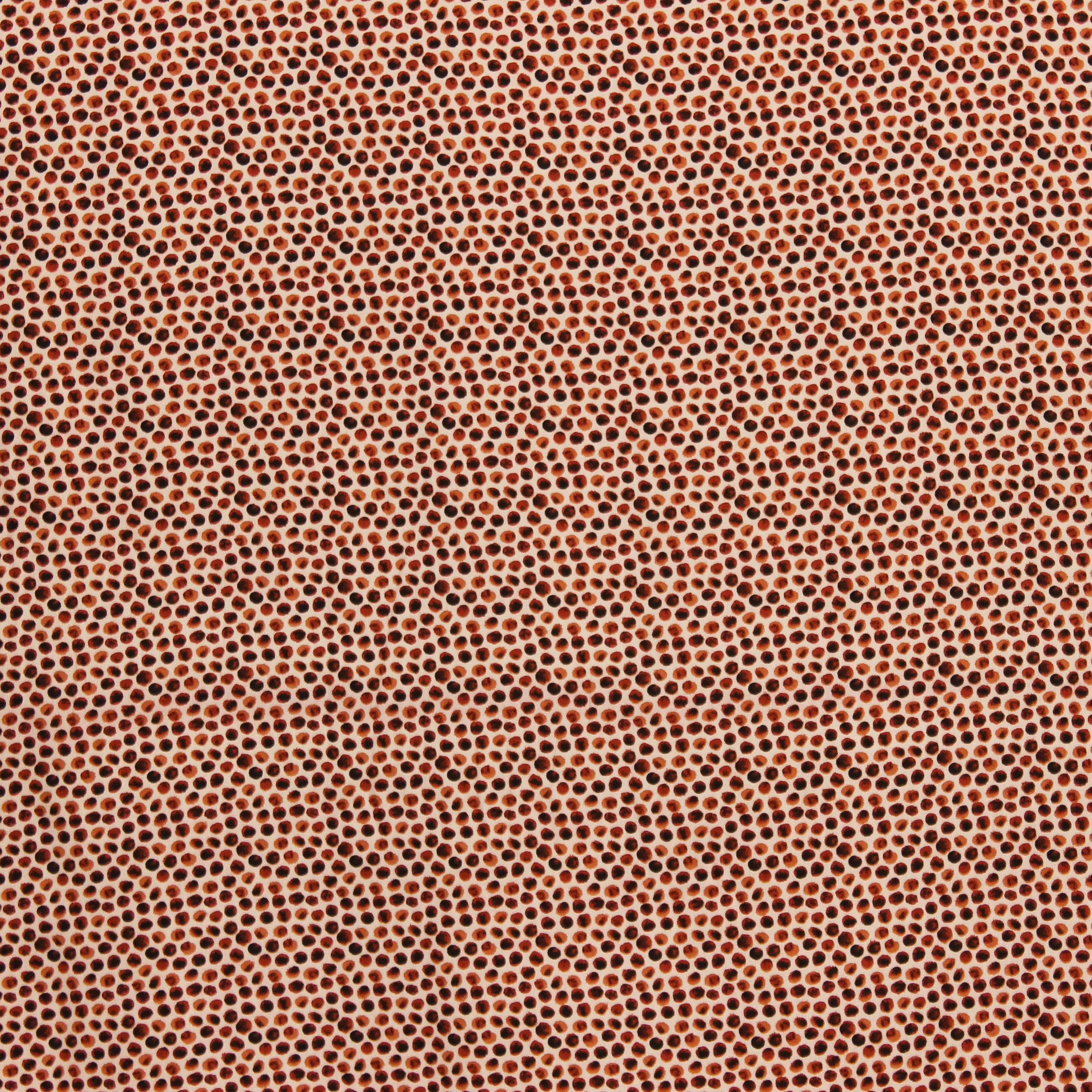 Viscose twill wit met rode en zwarte bolletjes