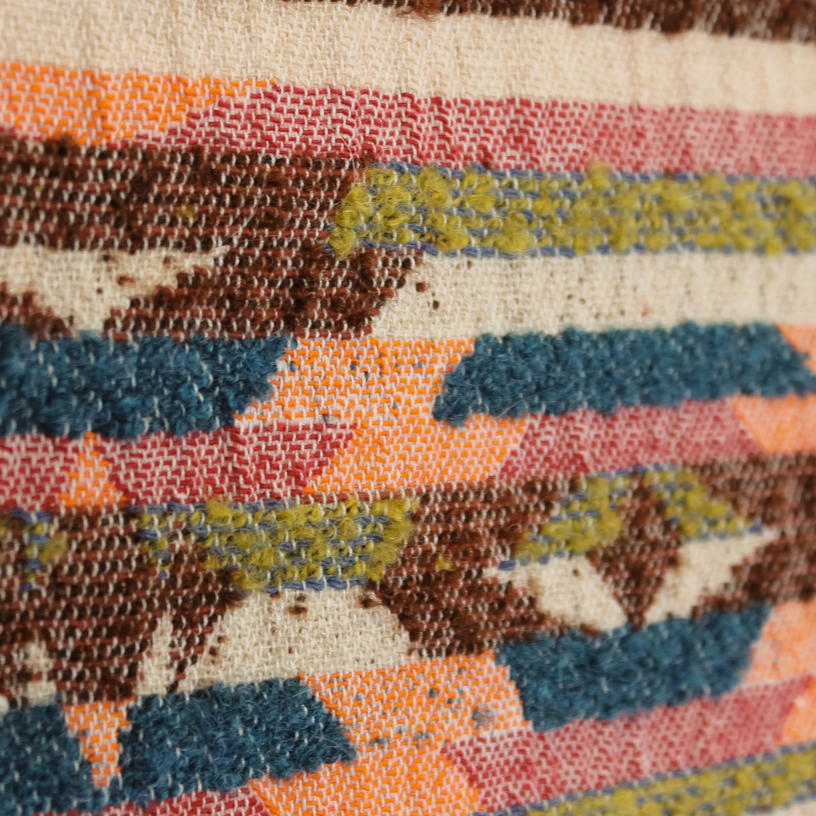 Jacquard met bouclette structuur in katoenmengeling - La Maison Victor