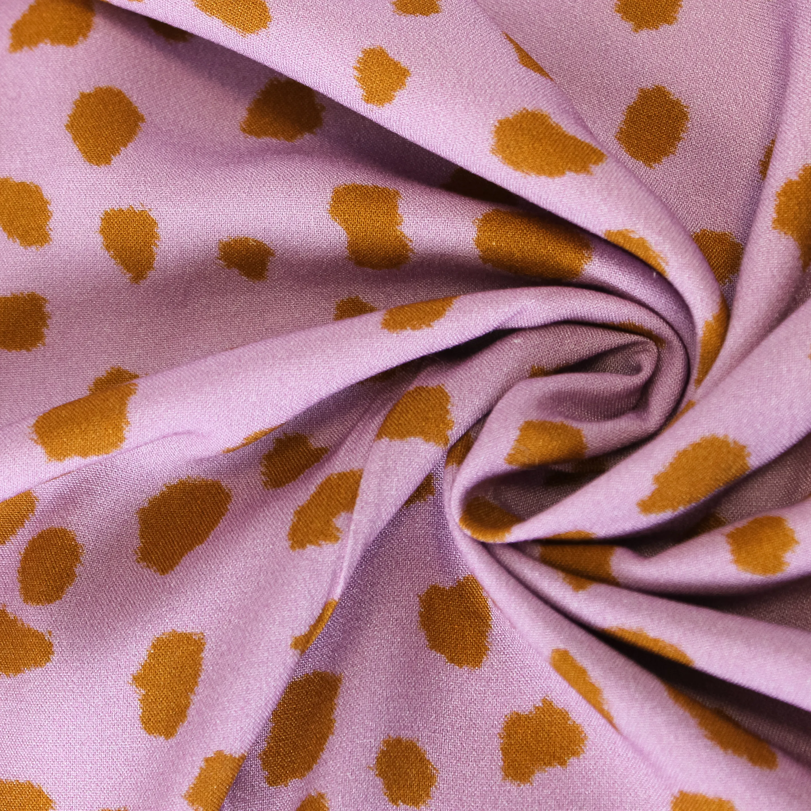 Viscose lila met lichtbruine bollen - La Maison Victor
