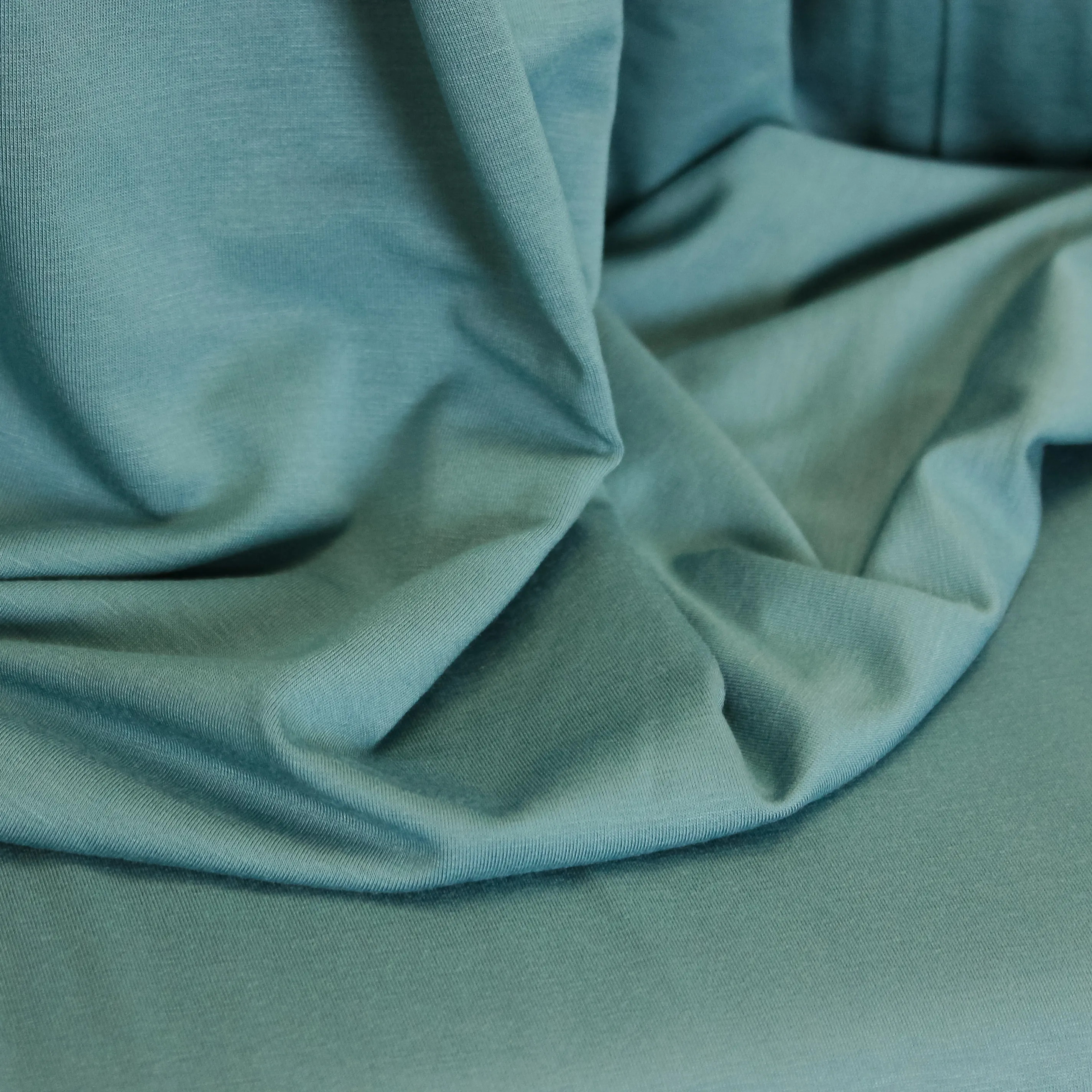 Ecologische bamboe tricot donker munt