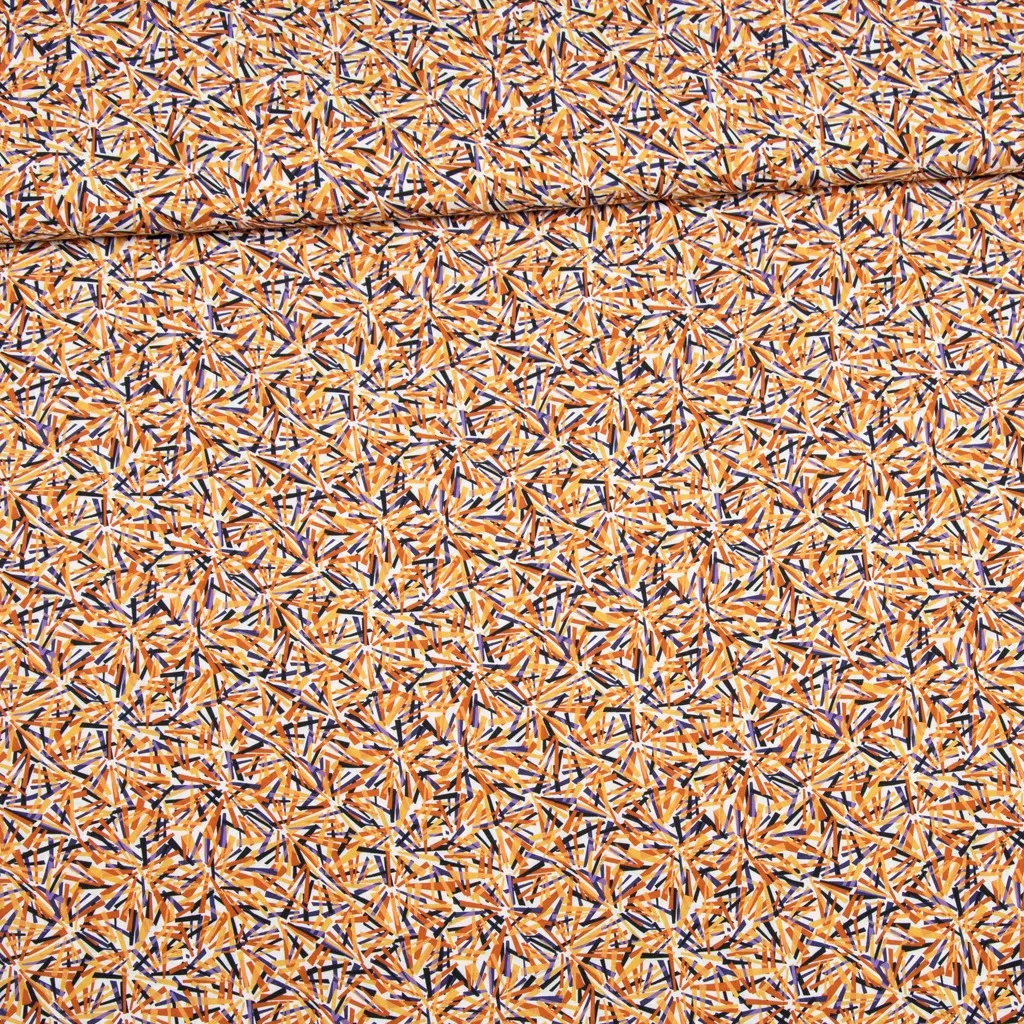Viscose met streepjes 'Fireworks' - Knipmode