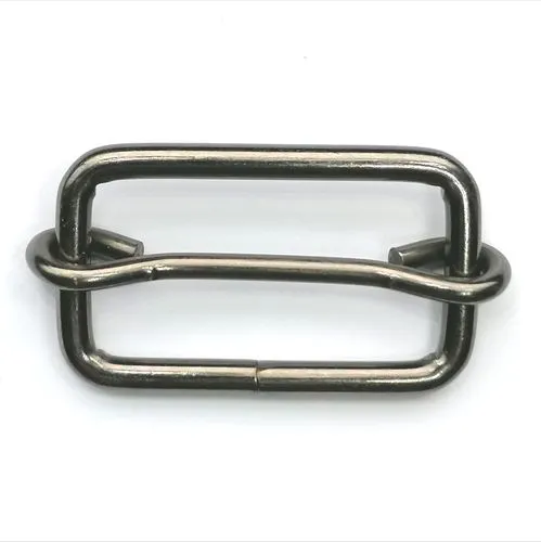 Schuifgesp - gunmetal - 40 x 20 mm