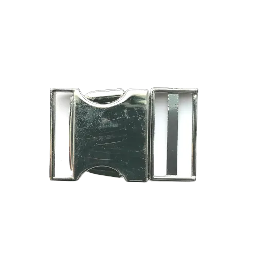 Klikgesp metaal - zilver - 45 x 28 mm