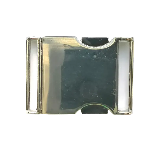 Klikgesp metaal - zilver - 38 x 28 mm