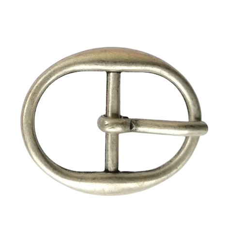 Riemgesp metaal - mat zilver (geborsteld) - 42 mm x 32 mm