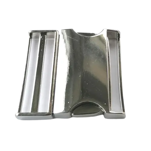 Klikgesp metaal - zilver - 45 x 40 mm