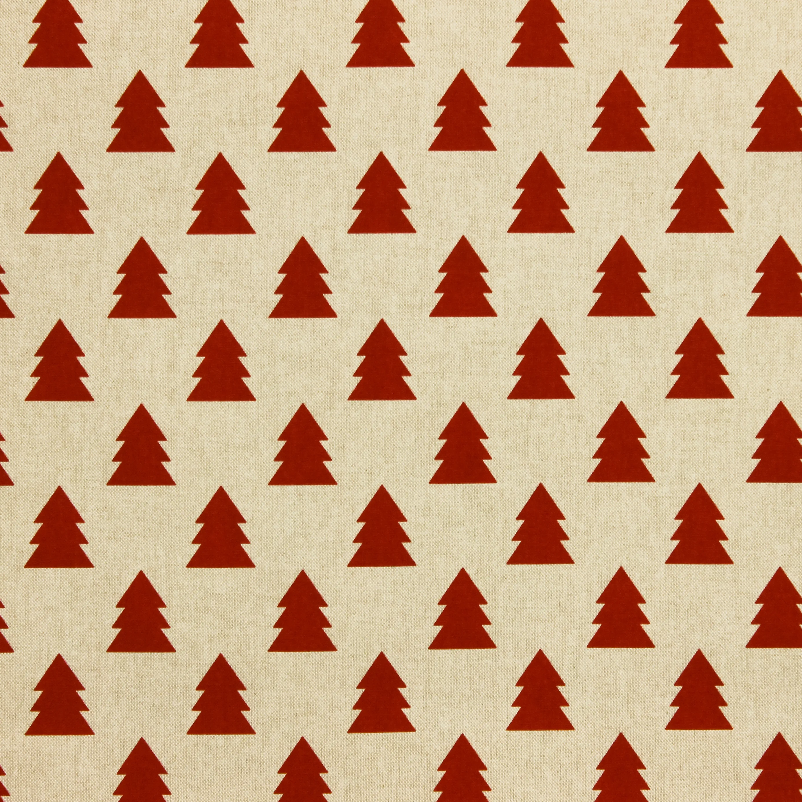 Canvas lichtbruin met rode kerstbomen