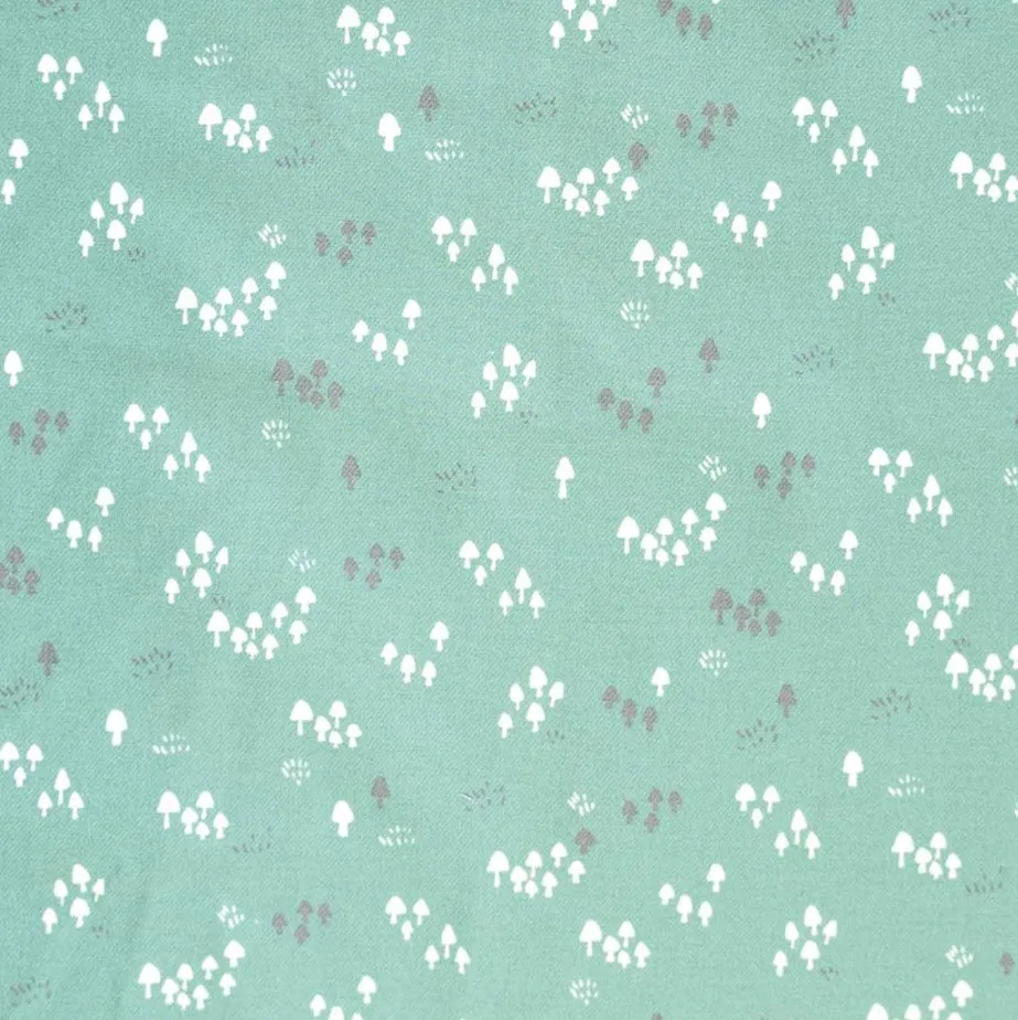 Katoen groen met paddenstoelen - Katia Fabrics