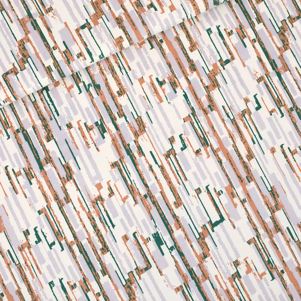 Viscose wit met strepen patroon  'laundry days' - See you at six