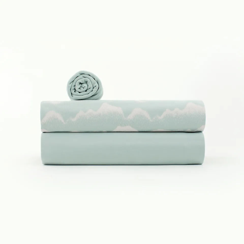 French terry 'ether blauw' - See you at six