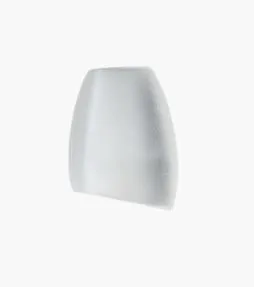 Koord einde plastic 16 mm met schuine onderkant - wit  (opening 4 mm) - Prym