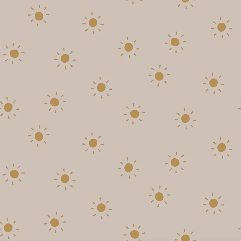 Tricot zandkleur met zonnen - Poppy