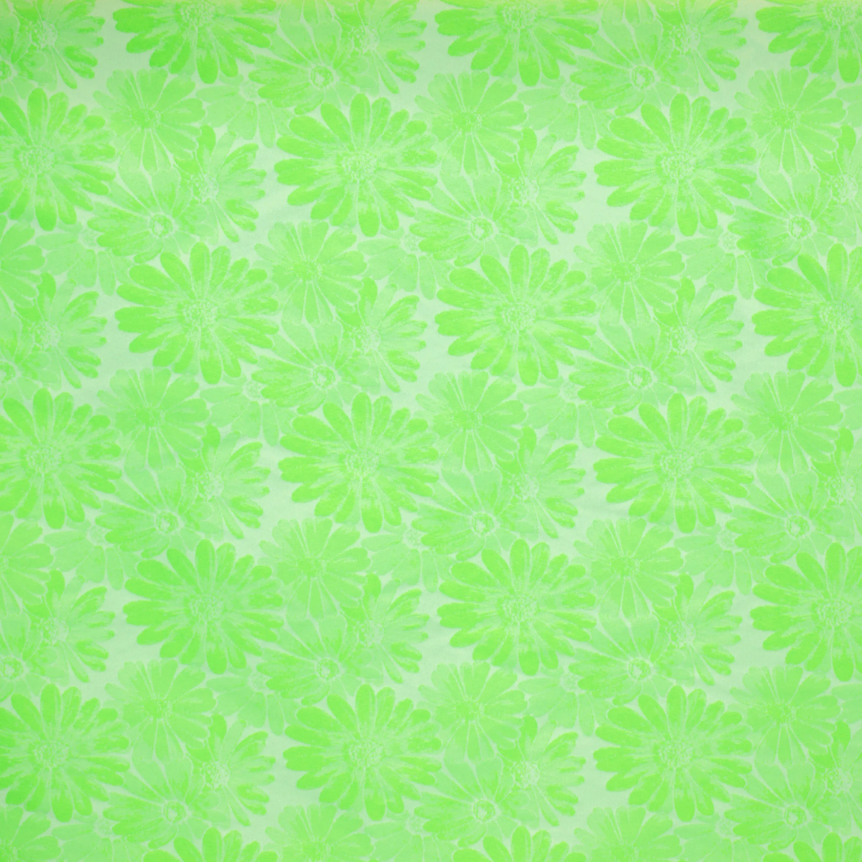 Polyester jacquard felgroen met bloemen