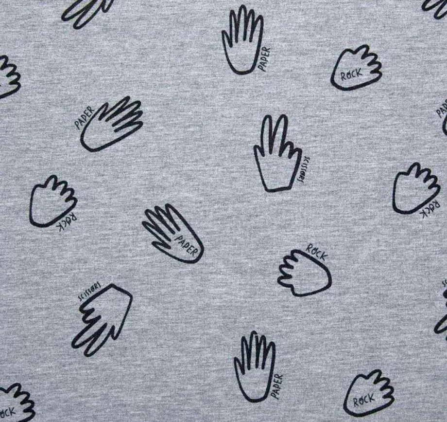 Tricot grijs met 'blad steen schaar' - Katia Fabrics