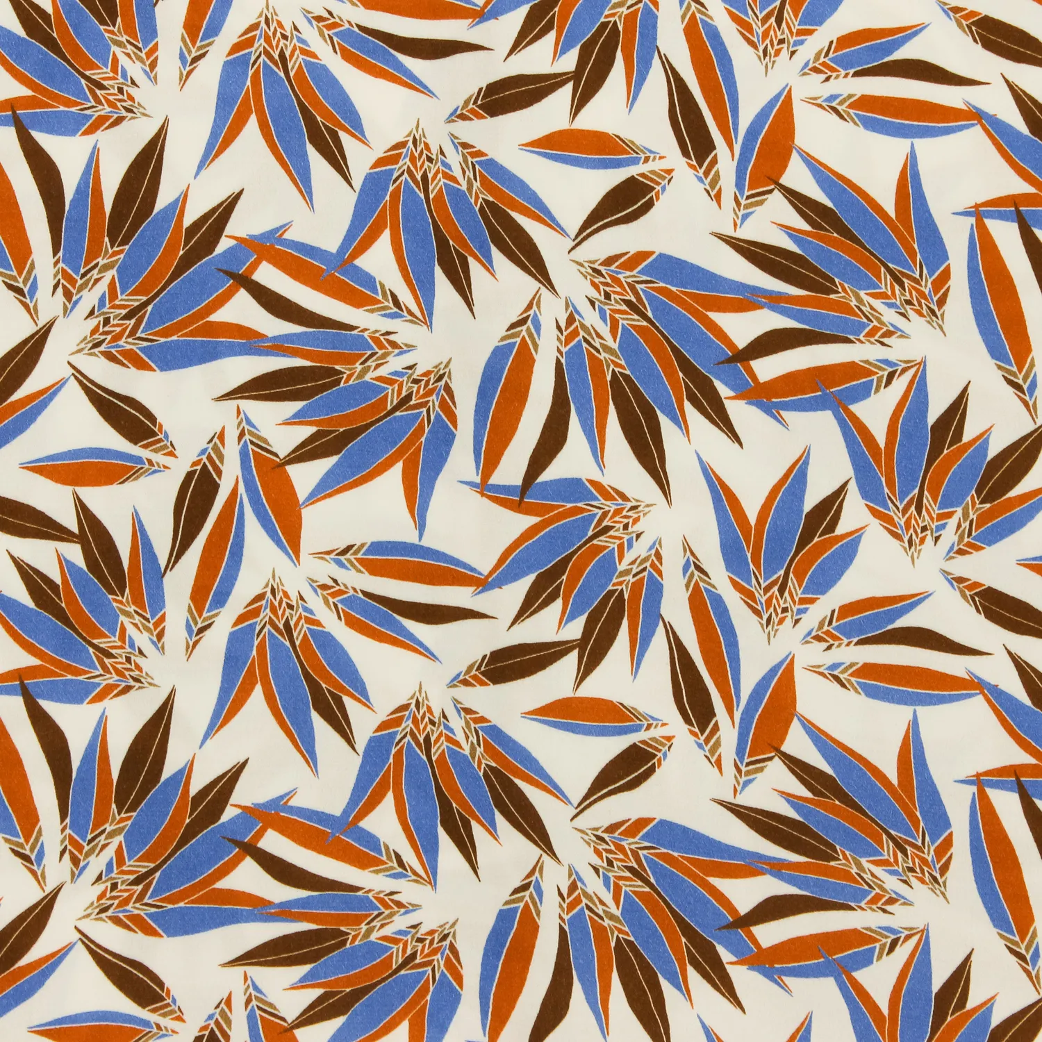 Viscose wit met indianen veren - Knipmode