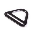 D ring met bandopening - gunmetal - 50 mm - driehoekig