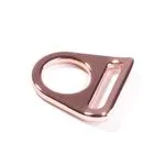 D ring met bandopening - rosé goud - 25 mm - gebogen