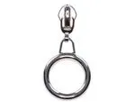 Ritstrekker met ring - 6,5 mm metaal zilver