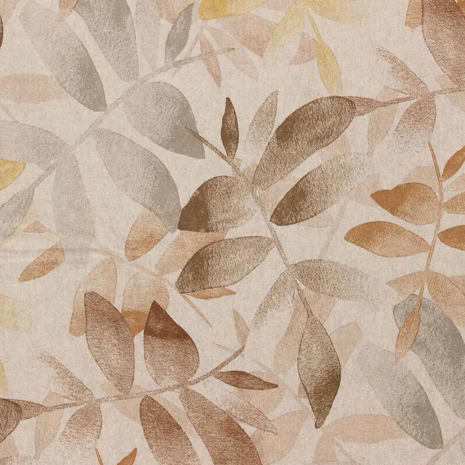 Canvas beige met bladeren  'Autumn Leaves' - Katia Fabrics