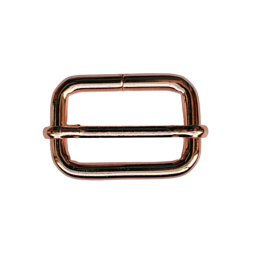 Schuifgesp - rosé goud / koper  32 x 20 mm - dikke rand