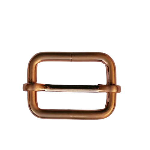 Schuifgesp - mat rosé goud / koper  25 x 18 mm