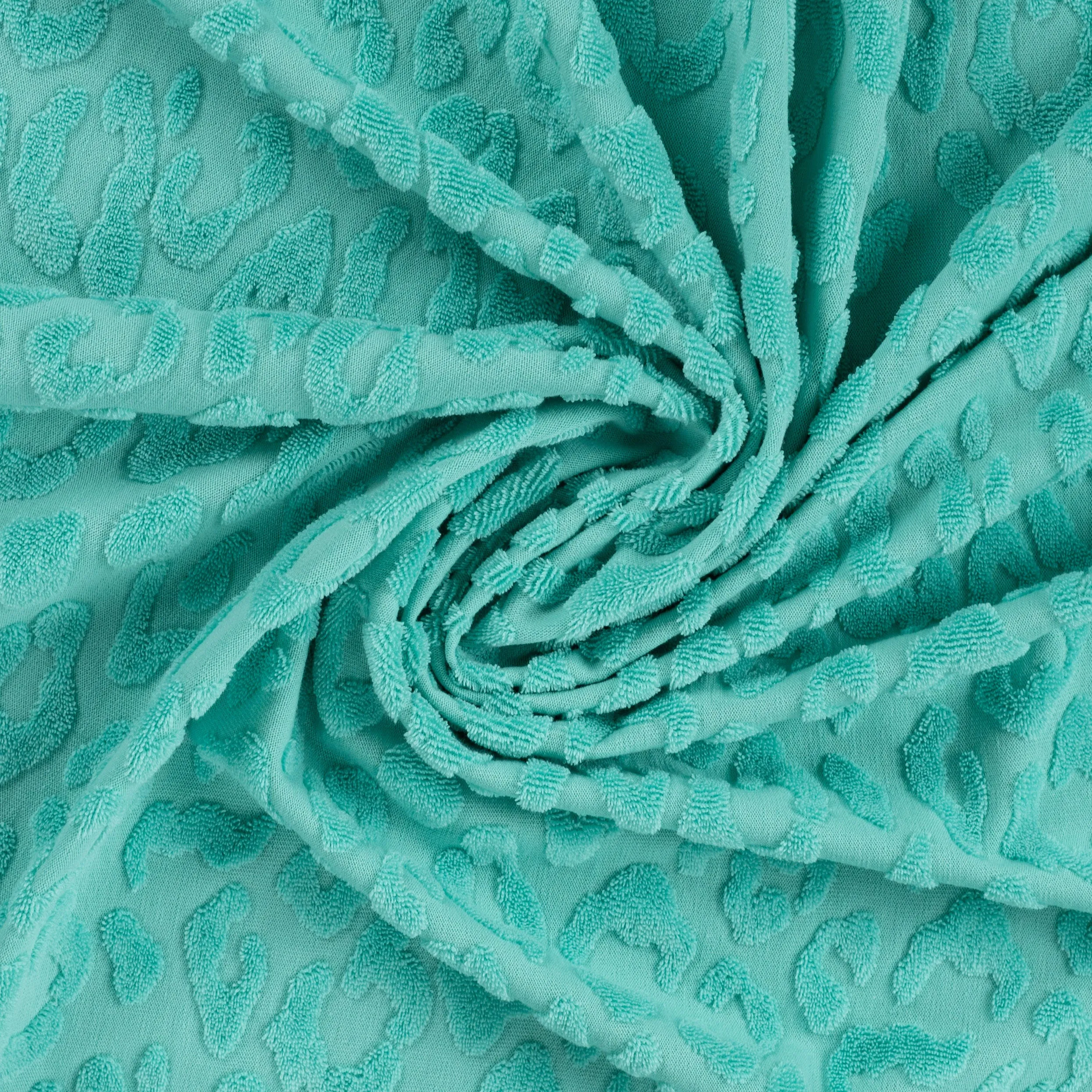 Jacquard luipaard turquoise