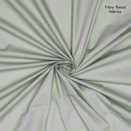 Poplin grijs met lichtgroene streepjes - Fibre Mood