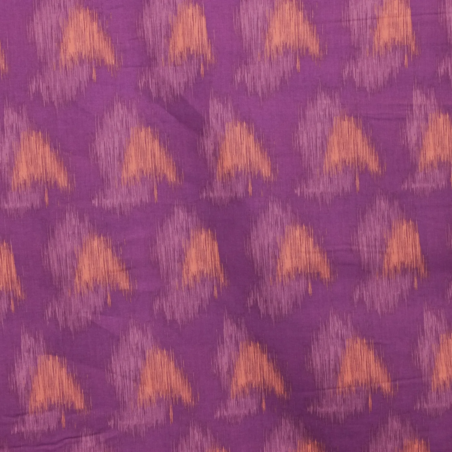 Katoen batist paars met oranje motief - Fibre Mood