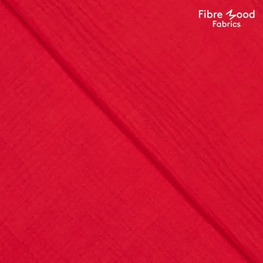 Triple gauze mousseline rood - Fibre Mood