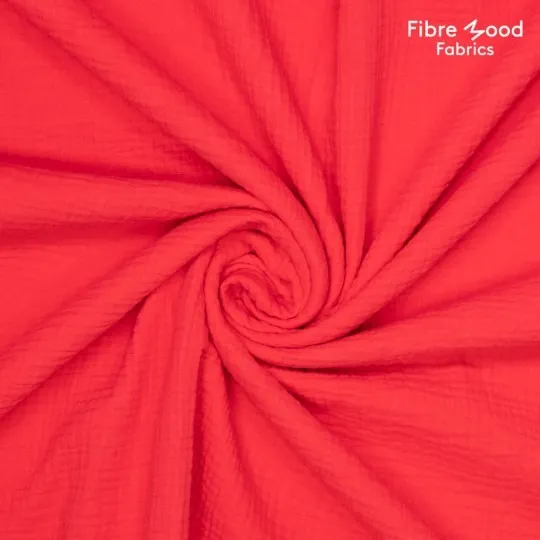 Triple gauze mousseline rood - Fibre Mood