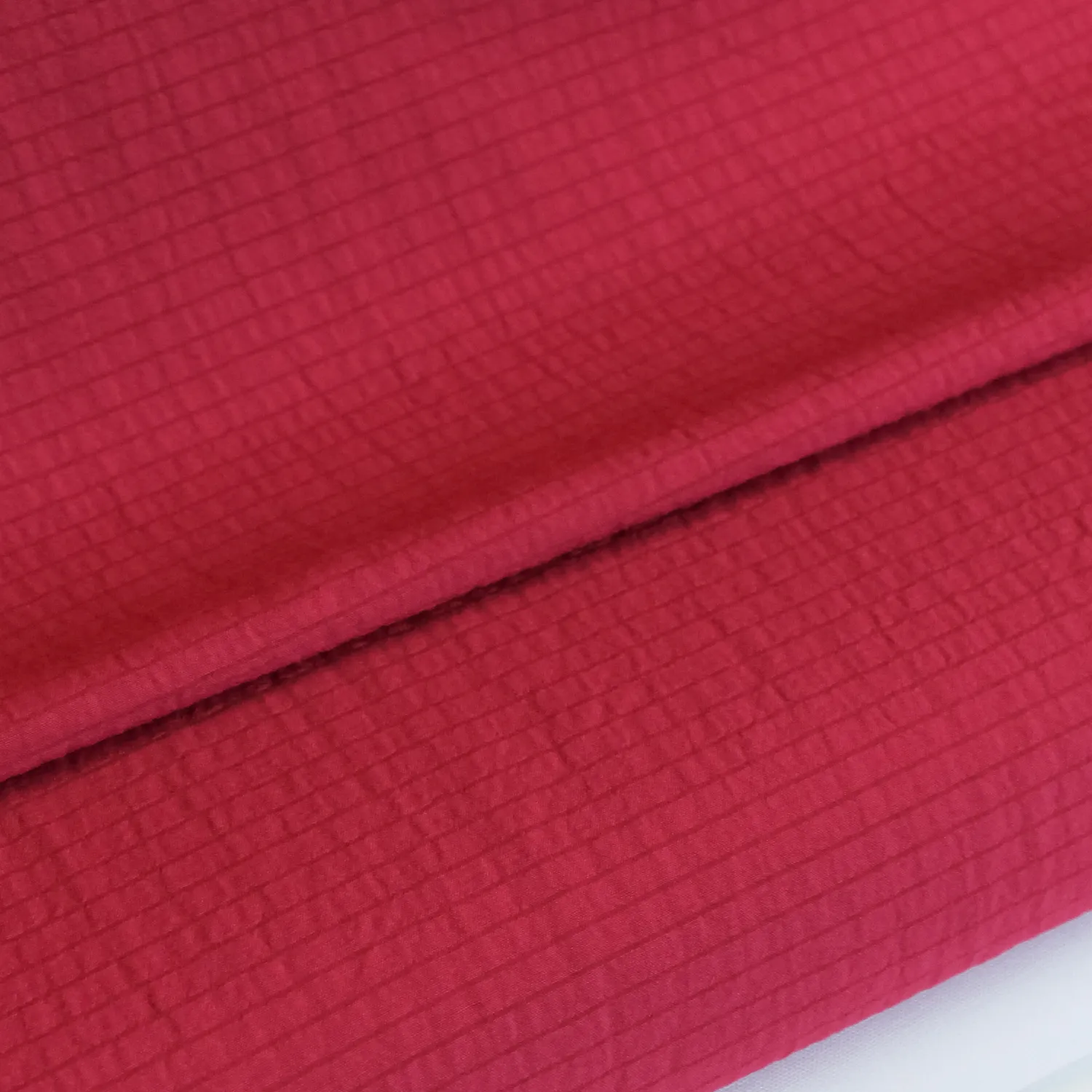 Seersucker viscose roos - Fibre Mood